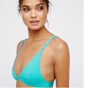 NWT Free People Turquoise Blue Stop Me Soft Bra